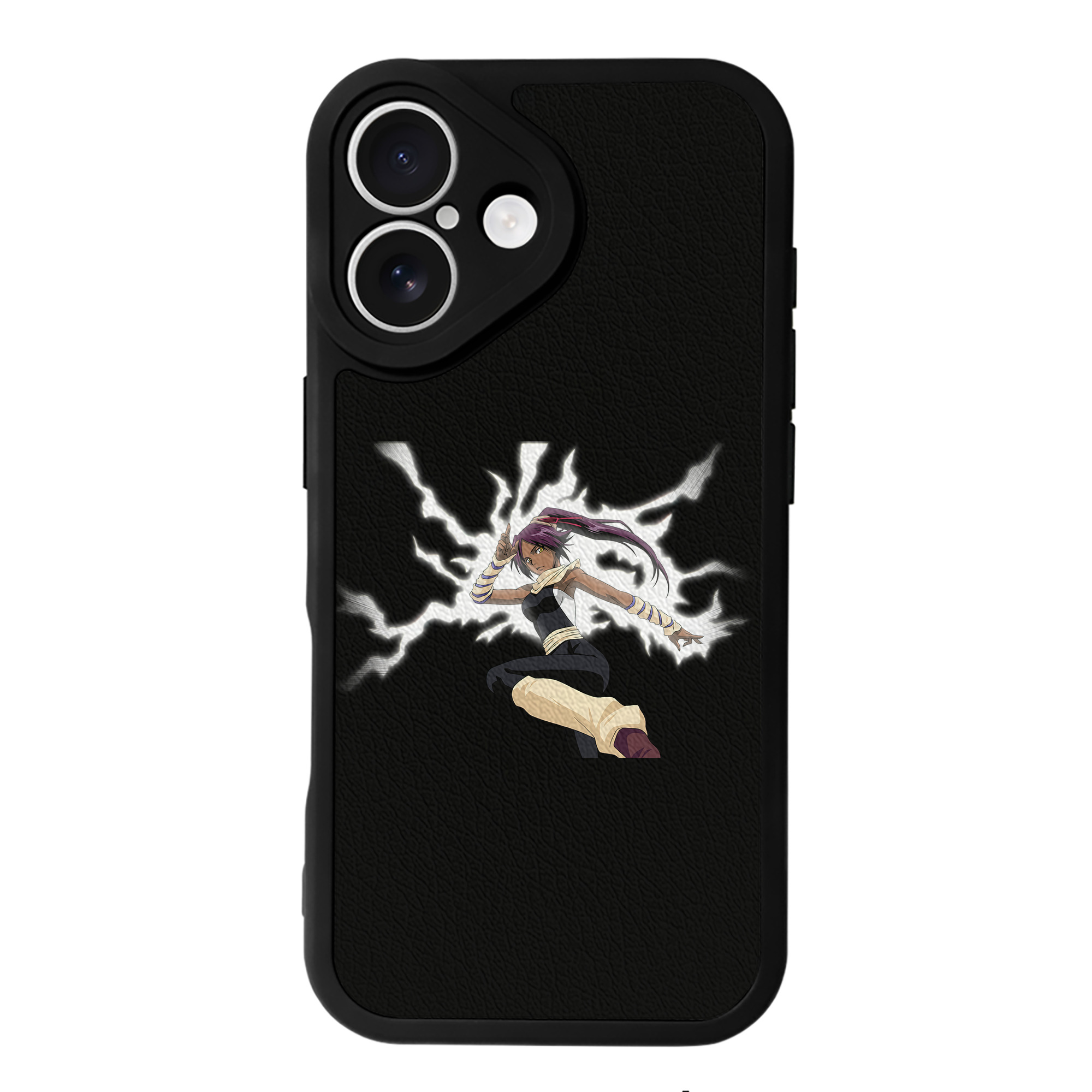 （画像用） ブリーチ 四楓院 夜一（しほういん よるいち） BLEACH Shihouin Yoruichi 【iPhone 16シリーズ対応】シリコンスマホケース（レザー調） 材質：シリコン
